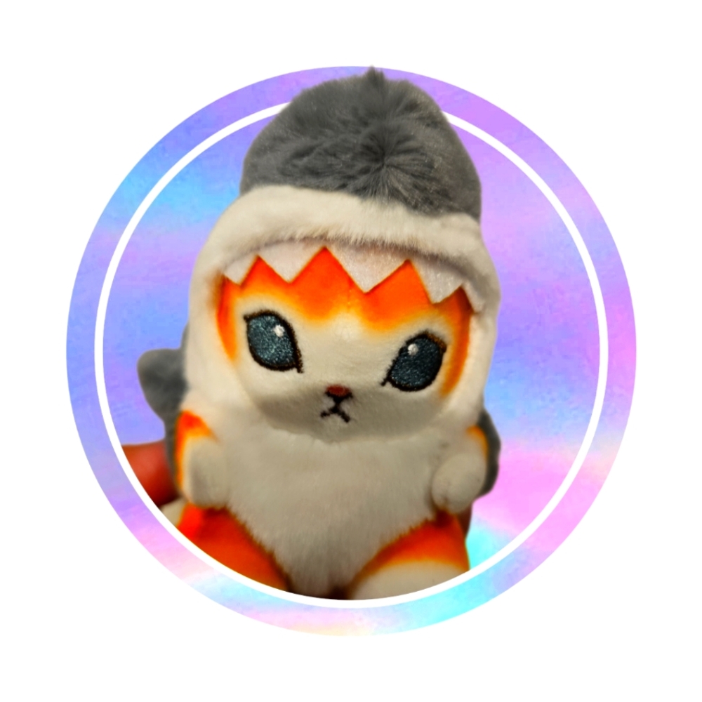 Cute cat shark keychain